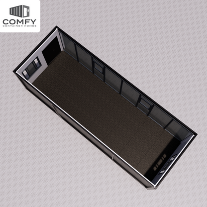 Stylish Glass-Front Tiny House for Your Backyard or Rental Space. DIY Kit 9m x 3.3m (29.7 sqm)