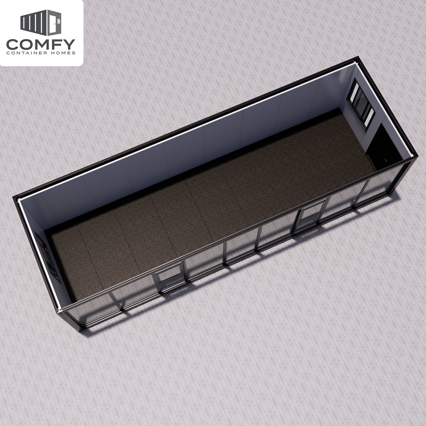 10m x 3.3m Glass-Front Modern House – 33sqm, DIY Flat Pack
