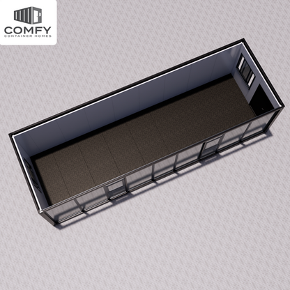 10m x 3.3m Glass-Front Modern House – 33sqm, DIY Flat Pack