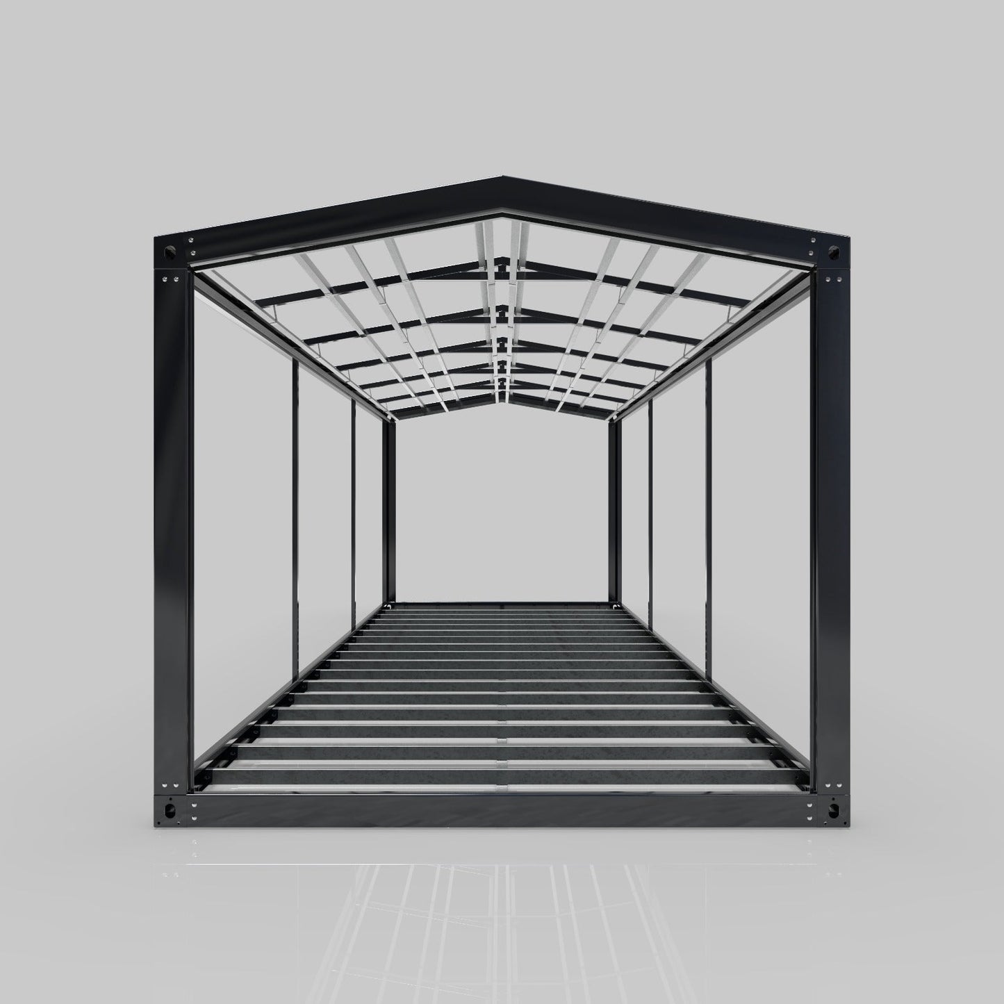 10 m × 3.3 m Slope-Roof Modular Steel Frame Kit