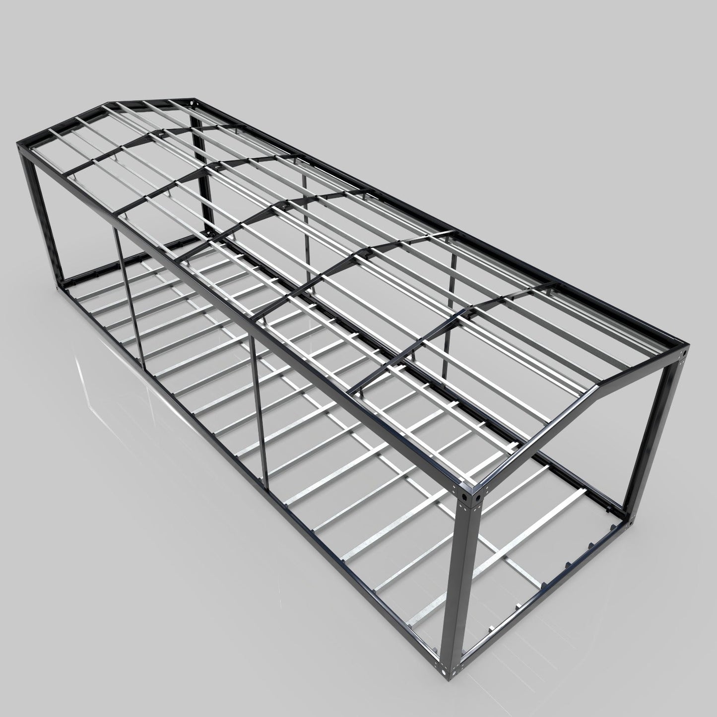 10 m × 3.3 m Slope-Roof Modular Steel Frame Kit