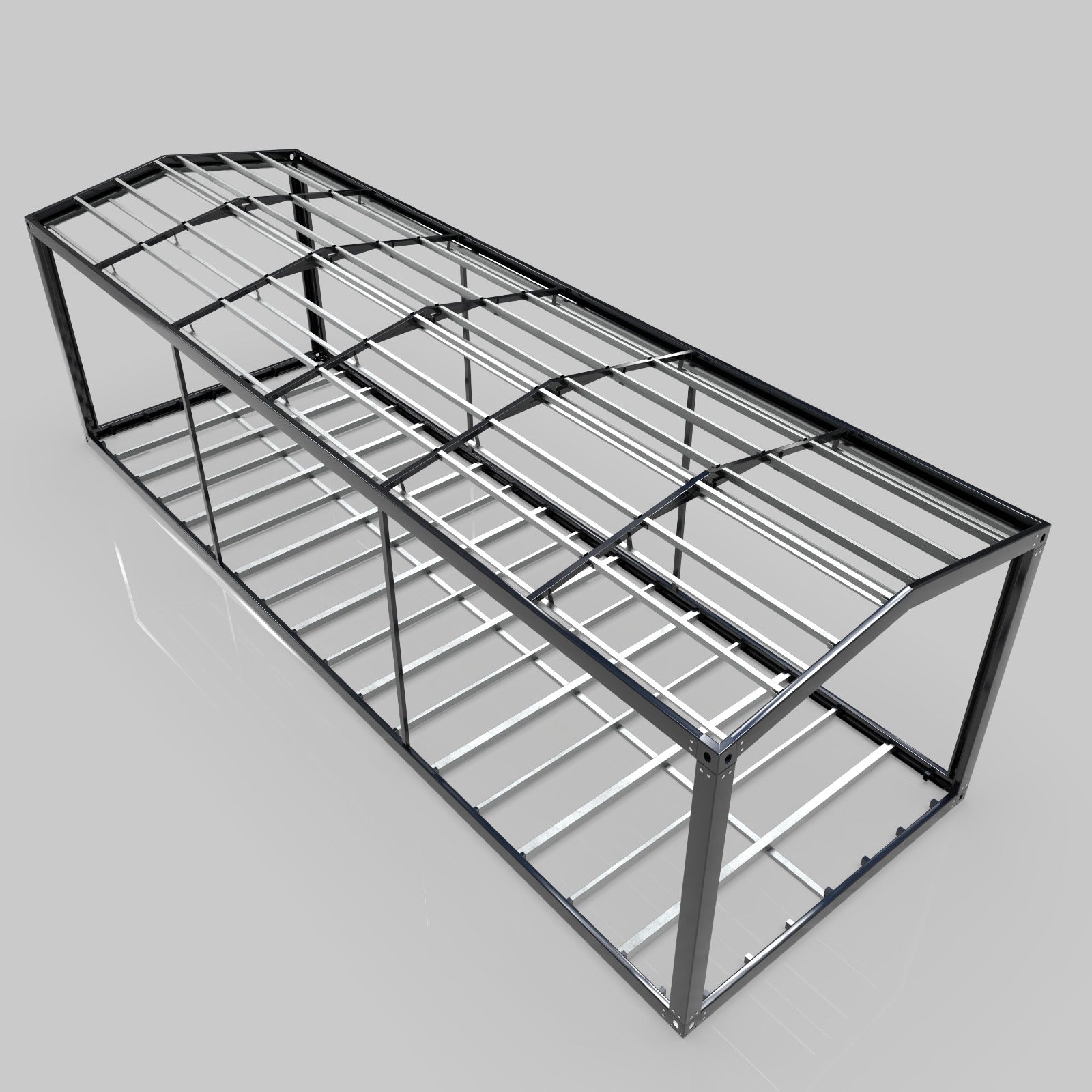 10 m × 3.3 m Slope-Roof Modular Steel Frame Kit
