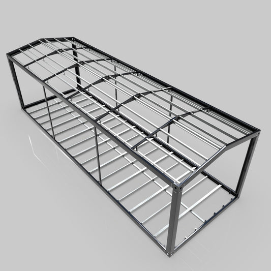 10 m × 3.3 m Slope-Roof Modular Steel Frame Kit