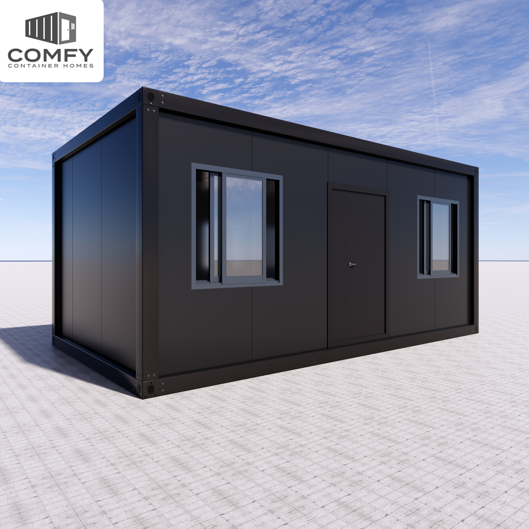 6m x 3.3m Container House Kit – Flat Packed & Ready for DIY Assembly ...