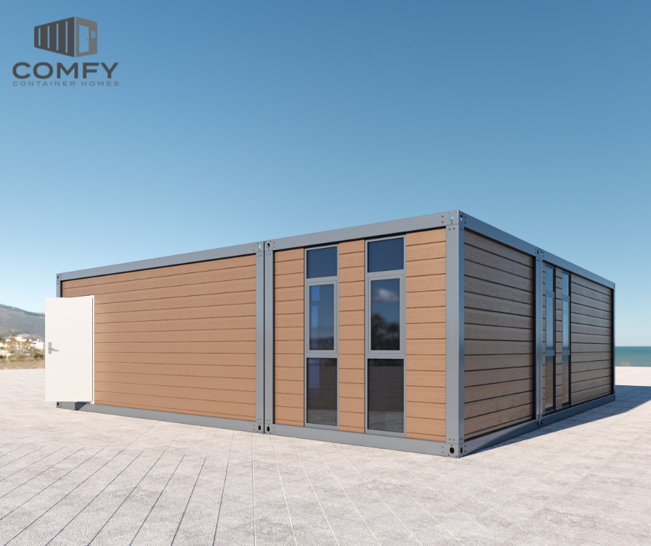 Modular L-Shape Granny DIY Container Home Kit – 49.5sqm