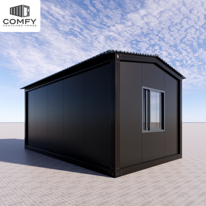 Modern Slope Roof Glass-Faced DIY Cabin Kit – 6m x 3.3m, Fully Insulated