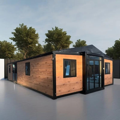 Portable Prefabricated Tiny Home for Sale, Mobile Expandable Prefab House 19x20FT with 1 Full Equiped Bathroom and Kitchen,1 2 3 Bedroom Container House to Live in for Adults Foldable Home