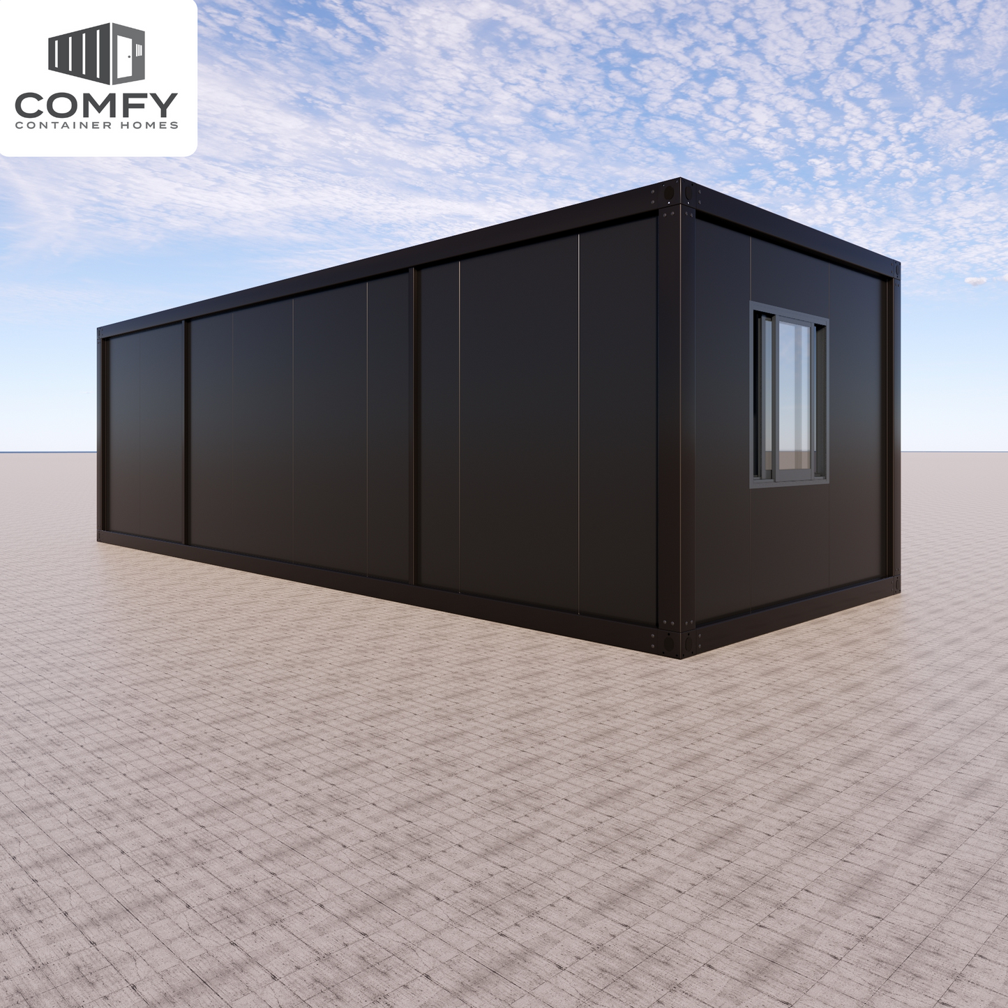 Stylish Glass-Front Tiny House for Your Backyard or Rental Space. DIY Kit 9m x 3.3m (29.7 sqm)
