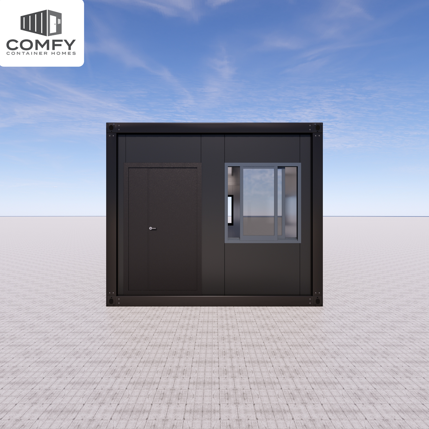 10m x 3.3m Glass-Front Modern House – 33sqm, DIY Flat Pack