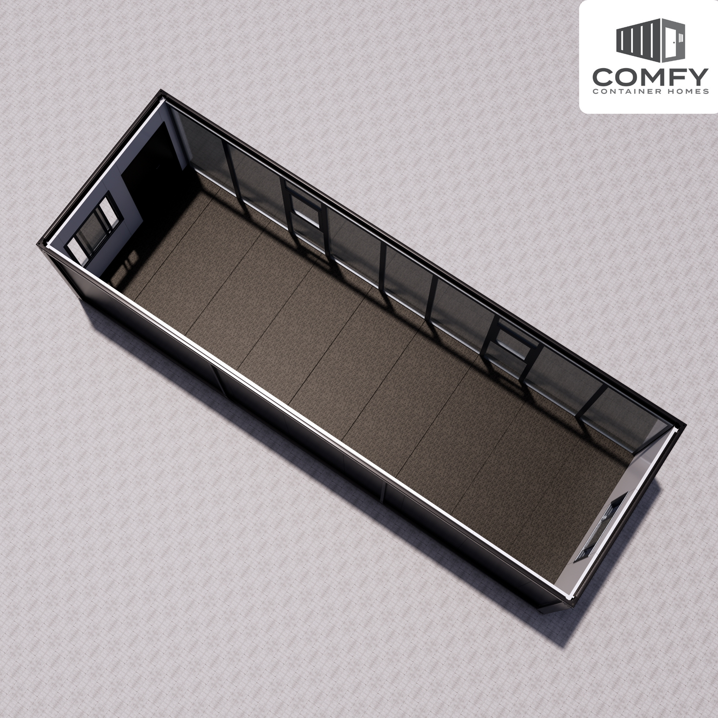 10m x 3.3m Glass-Front Modern House – 33sqm, DIY Flat Pack