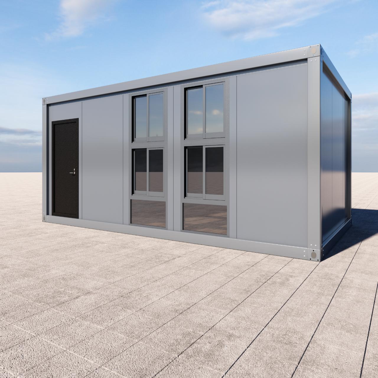 Stylish Glass-Front Tiny House DIY Kit 6m x 3.3m (19.8 sqm)
