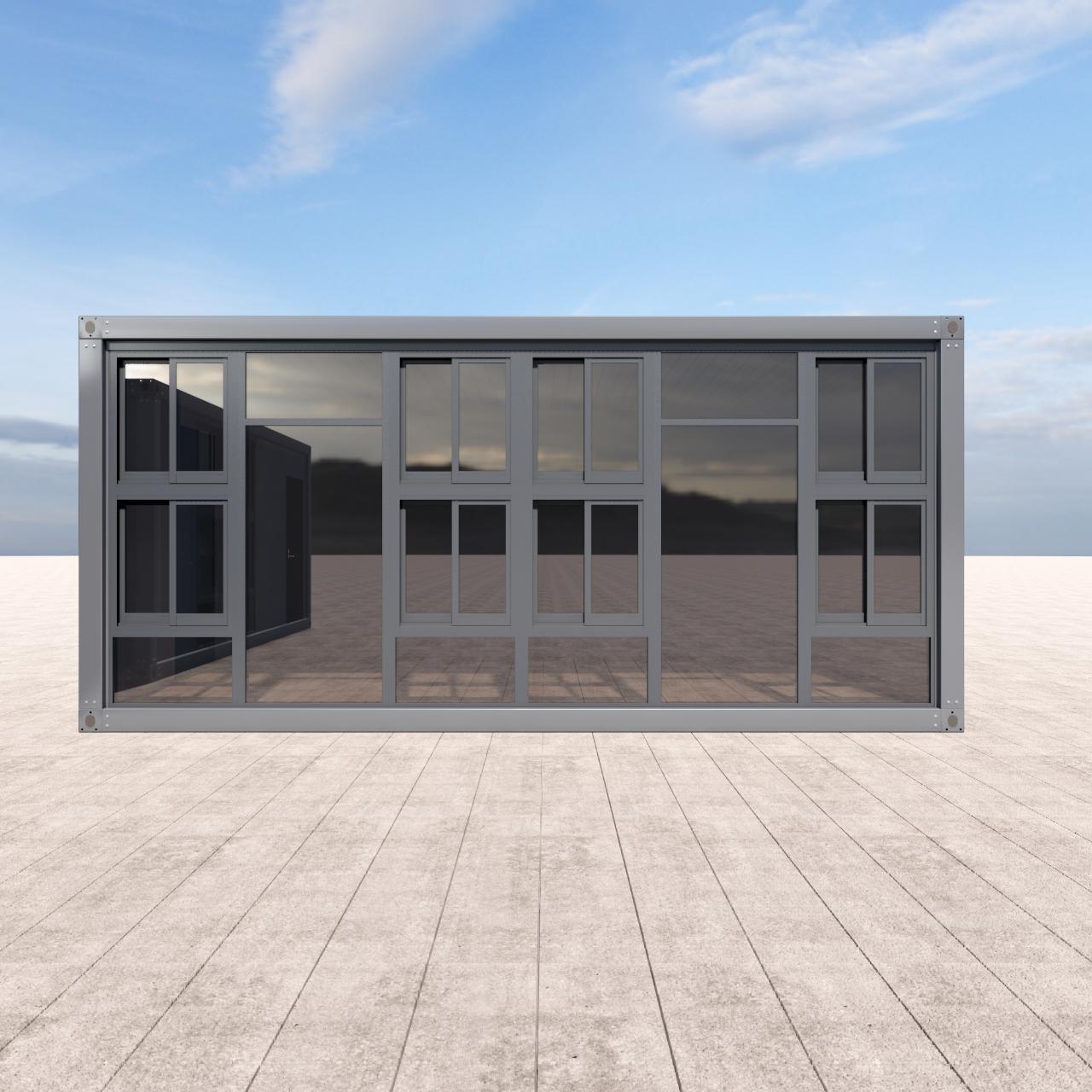 Stylish Glass-Front Tiny House DIY Kit 6m x 3.3m (19.8 sqm)