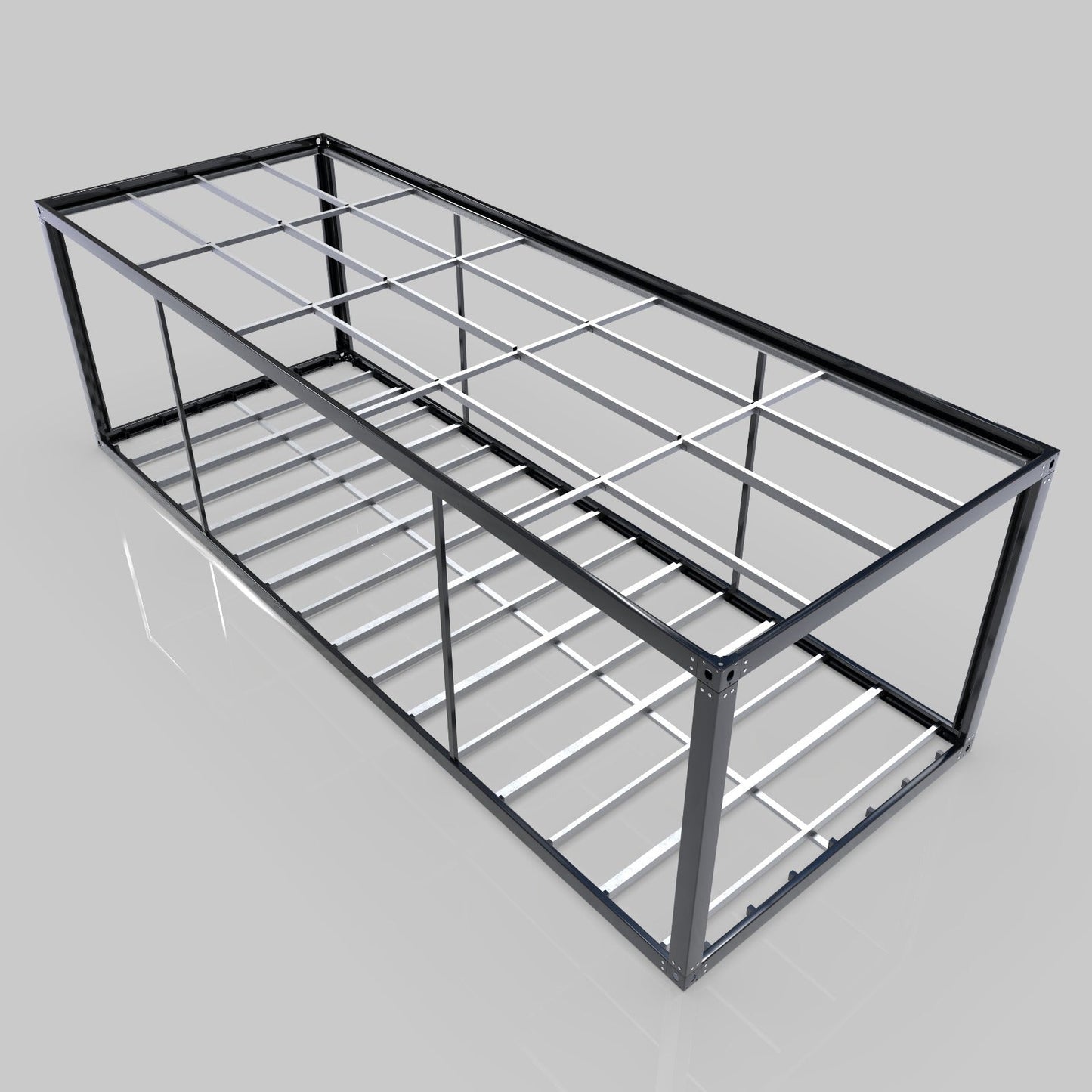 9m x 3.3m x 2.8m Powder Coated White Detachable Container Frame
