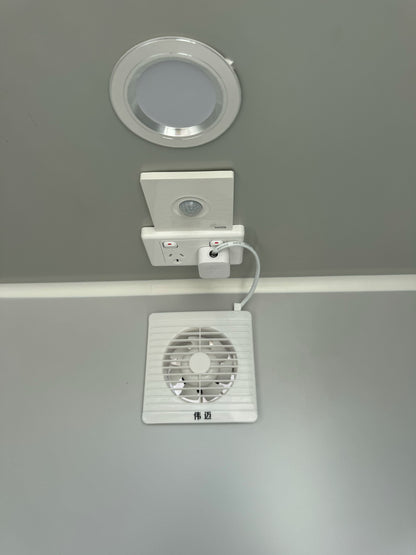 Premium Plumbed-In Portable Toilet Unit with WPC Fluted Wall Cladding – Fully Built & Ready to Use
