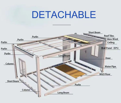 Modular Two-Level Container Home Kit – 6m x 3.3m (79.2sqm) DIY Package